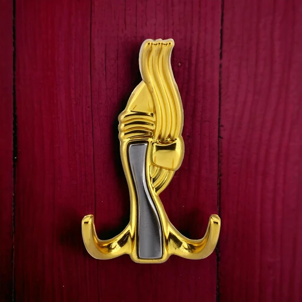 Efsane Askı Portmanto Metal Vestiyer Duvar Dolap Elbise Askısı Gold Mobilya Kapı Askılığı Aparatı - 8