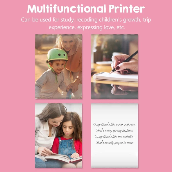 Taşınabilir Mini Cep Yazıcı Bluetooth Termal Yazıcı - 3