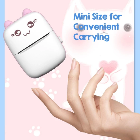 Taşınabilir Mini Cep Yazıcı Bluetooth Termal Yazıcı - 2