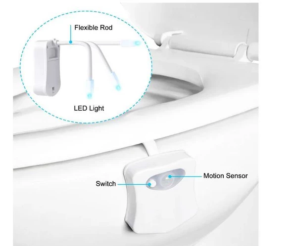 Pratik Klozet Aydınlatma Hareket Sensörlü Renk Değiştiren - 4