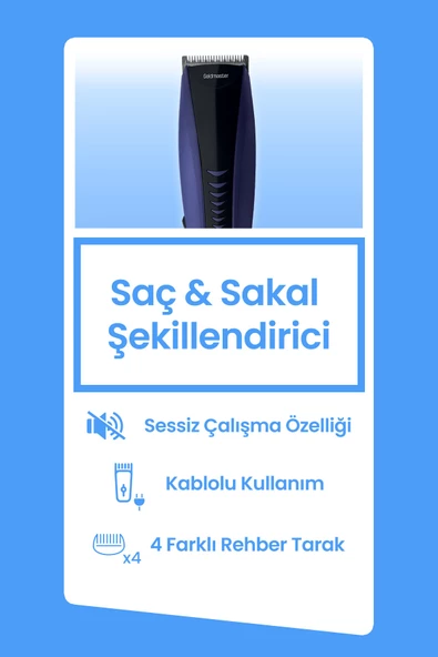 Goldmaster Merkür GM-8102 Saç Sakal Şekillendirme Makinesi - 6
