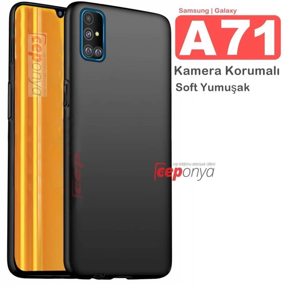 Galaxy A71 Kamera Korumalı Mat Soft Esnek Kalite Silikon Kılıf ürün görseli