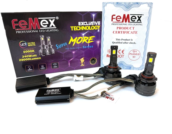 FEMEX Super More Csp SUPERIOR ETI Chipset HB 9005 Radyatör Soğutmalı ExtRa PerFormans Led Xenon - 3