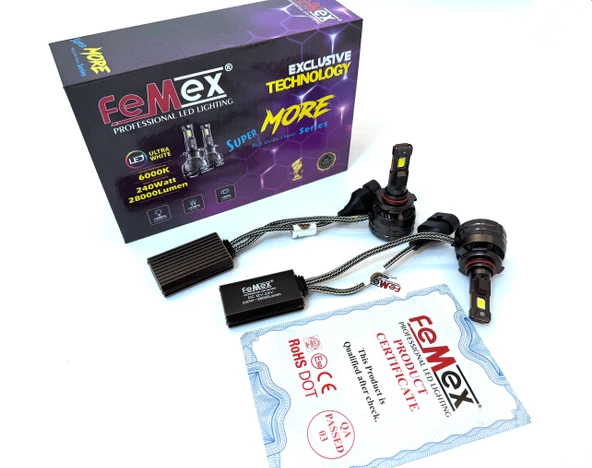 FEMEX Super More Csp SUPERIOR ETI Chipset HB4 9006 Radyatör Soğutmalı ExtRa PerFormans Led Xenon ürün görseli