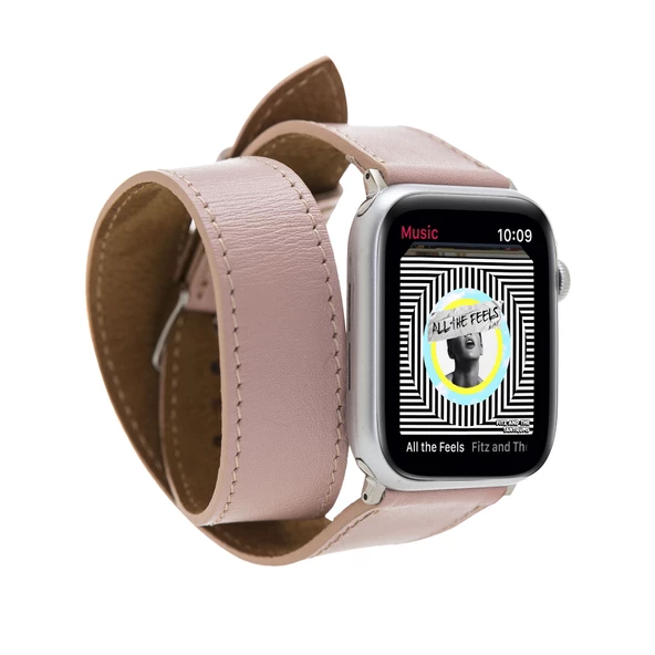 Apple Watch Uyumlu Deri Kordon 42-44-45mm DT NU2