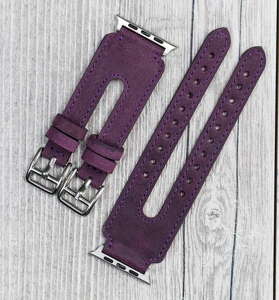 Apple Watch Uyumlu Deri Kordon 38-40-41mm Cuff DB G7 - 5