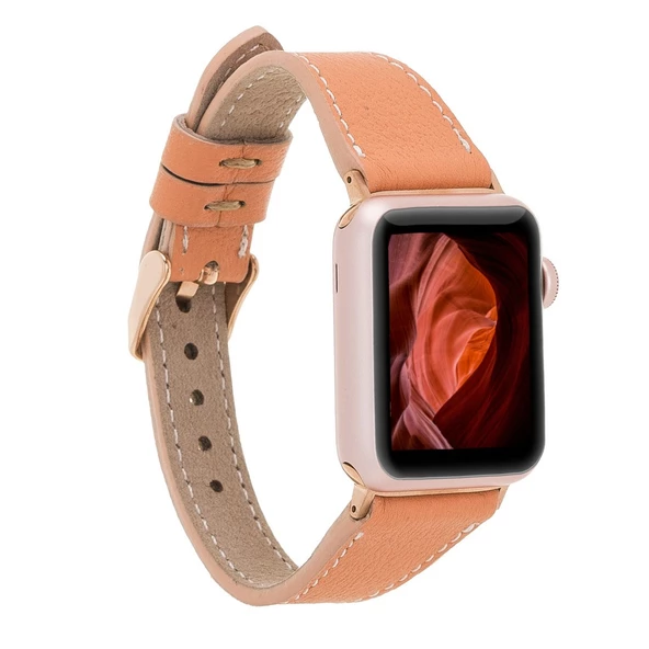 Apple Watch Uyumlu Deri Kordon 38-40-41mm Dikişli NU3