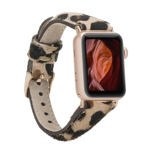 Apple Watch Uyumlu Deri Kordon 42-44-45mm Slim LE01N