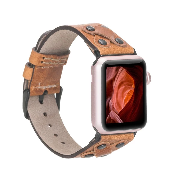 Apple Watch Uyumlu Deri Kordon Cross 42-44-45mm BT V18