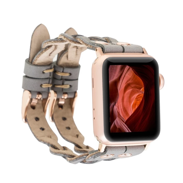 Apple Watch Uyumlu Deri Kordon York Double Tour RST9