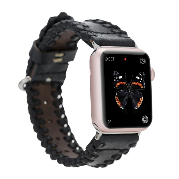 Apple Watch Uyumlu Deri Kordon 42-44-45mm SM43 RST1