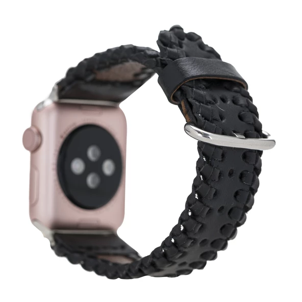 Apple Watch Uyumlu Deri Kordon 42-44-45mm SM43 RST1 - 2