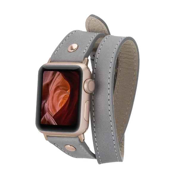 Apple Watch Uyumlu Deri Kordon 42-44-45mm Slim DT RGRST9