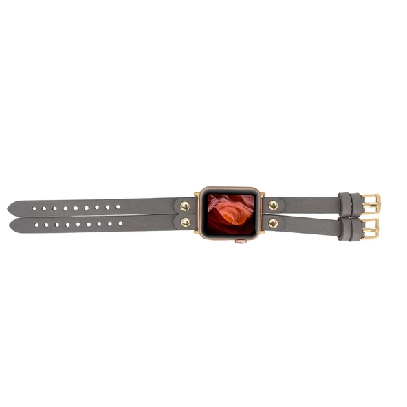 Apple Watch Uyumlu Deri Kordon Ely Double Tour GT RST9 - 3