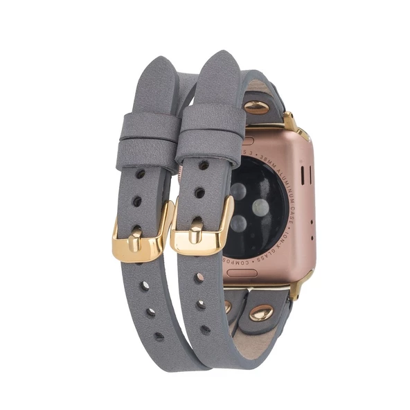 Apple Watch Uyumlu Deri Kordon Ely Double Tour GT RST9 - 2