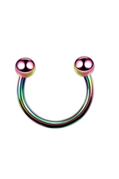 316l Kararmaz Cerrahi Çelik Tragus Kıkırdak Yarım Halka Nal Piercing (1 ADET) Siyah - 7