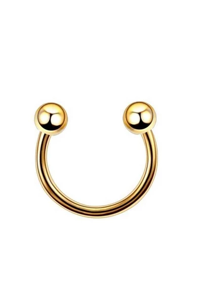 316l Kararmaz Cerrahi Çelik Tragus Kıkırdak Yarım Halka Nal Piercing (1 ADET) Siyah - 5