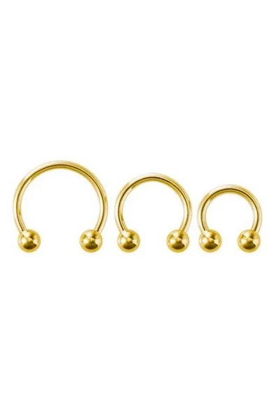 316l Kararmaz Cerrahi Çelik Tragus Kıkırdak Yarım Halka Nal Piercing (1 ADET) Siyah - 6