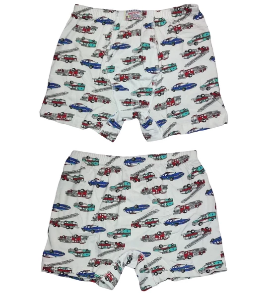 6 Adet Likralı Erkek Çocuk Empirme Desenli Mody Penye Boxer - 5