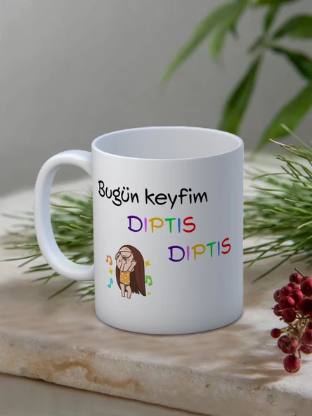 Baskılı Kupa Bardak Seramik Mug - Dıptıs Dıptıs