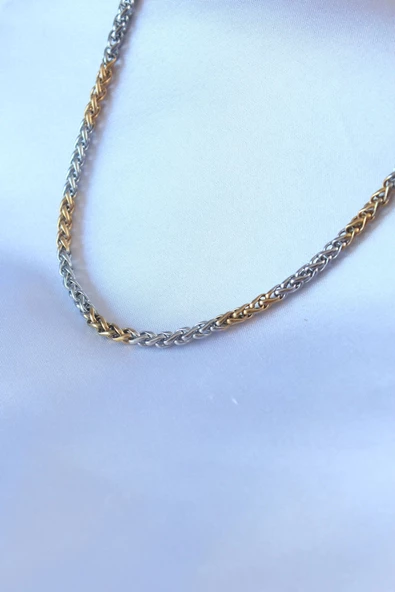 MuI MuI 316L Çelik Mix Renk Kalın Zincir Model Erkek Kolye