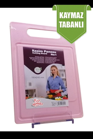 Kesme Tahtası Kaydırmaz Plastik Kesme Sunum Tahtası Pratik Kesim Panosu 160x245 Mm Royaleks-FR-107 - 2