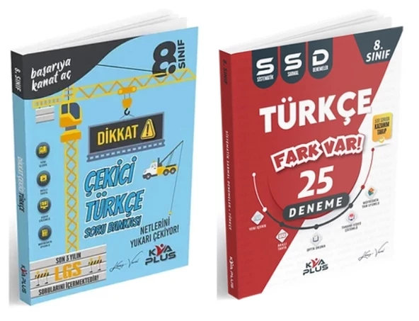 KORAY VAROL YAYINLARI 8. SINIF TÜRKÇE DİKKAT ÇEKİCİ SORU BANKASI VE 25 SİSTEMATİK SARMAL DENEME (2 KİTAP)