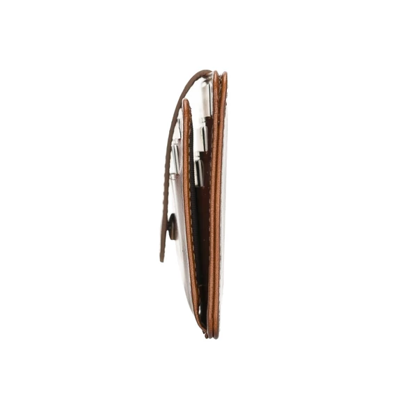 Çok Bölmeli Slim Deri Kartlık BLW019 RST2EF Taba - 4