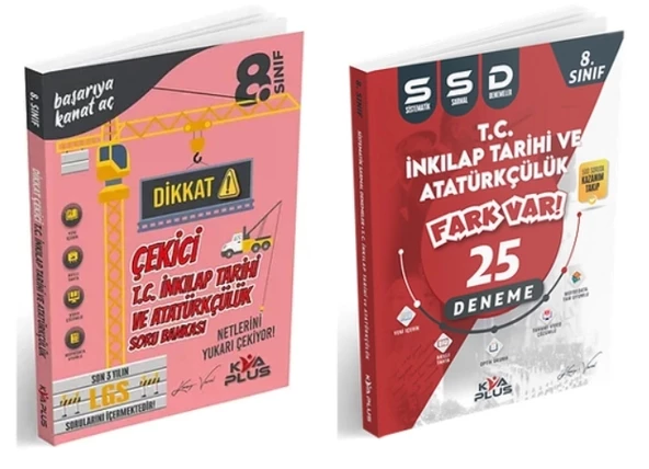 KORAY VAROL YAYINLARI 8. SINIF T.C. İNKILAP TARİHİ VE ATAÜRKÇÜLÜK DİKKAT ÇEKİCİ SORU BANKASI VE 25 SİSTEMATİK SARMAL DEN