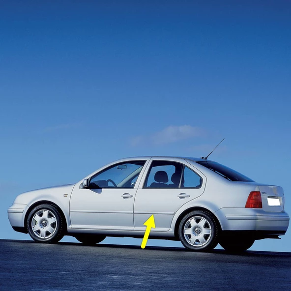 VW Bora 1999-2005 Sol Arka Kapı Çıtası Boyanır Tip 1J4853753B