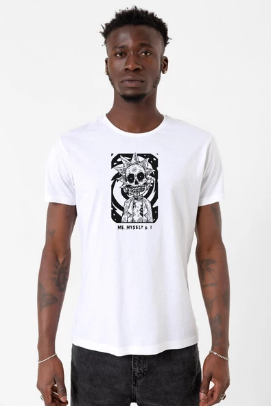 Rick Me Myself And I Rick Halloween Beyaz Erkek Bisikletyaka Tshirt