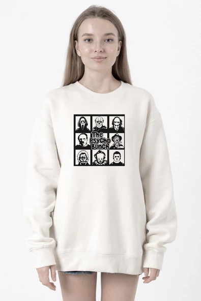 The Psycho Bunch Beyaz Kadın 2ip Sweatshirt ürün görseli