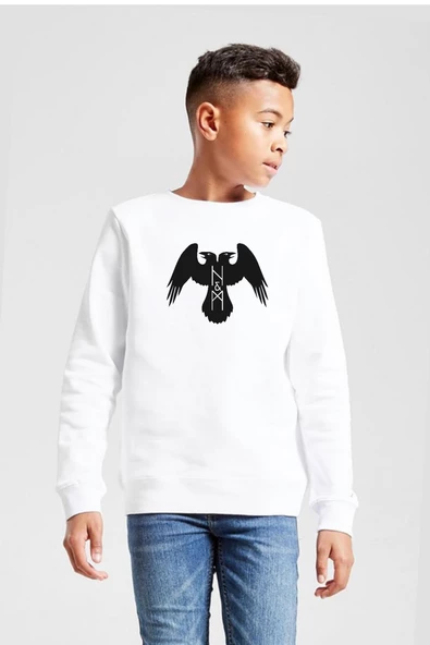 Thor's Ravens Huginn and Muninn Beyaz Çocuk 2ip Sweatshirt ürün görseli