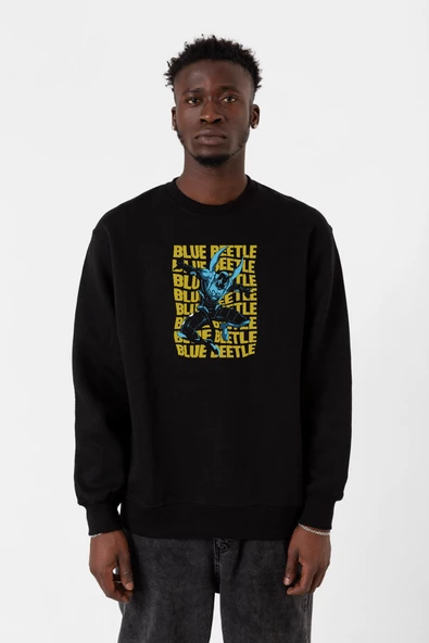 Blue Beetle Lettern Siyah Erkek 2ip Sweatshirt ürün görseli