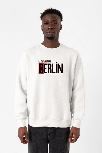 La Casa De Papel Berlin Beyaz Erkek 2ip Sweatshirt ürün görseli