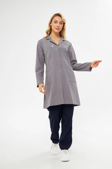 Usta Önlüğü Alpaka Bayan Gri - Resim 2