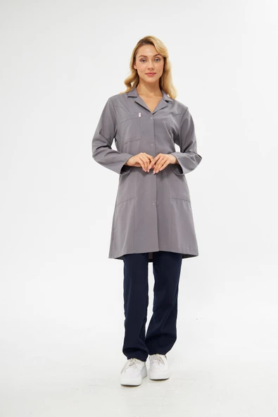 Usta Önlüğü Alpaka Bayan Gri - Resim 3