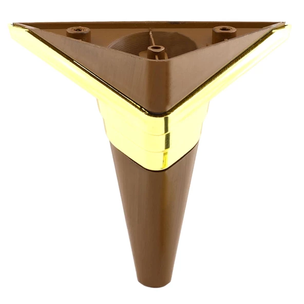 Golden Köşe Lüks Mobilya Kanepe Sehpa TV Ünitesi Koltuk Ayağı Baza Ayakları Kübik Ceviz Altın 14 cm - Resim 8