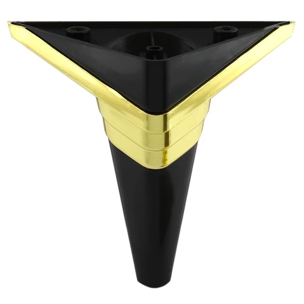 Golden Köşe Lüks Mobilya Kanepe Sehpa TV Ünitesi Koltuk Ayağı Baza Ayakları Siyah Altın 14 cm - Resim 8