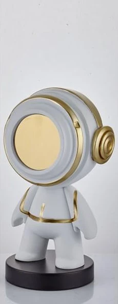 Lamedore Astronaut White Gold Small Decor 18x14x30 Cm ürün görseli