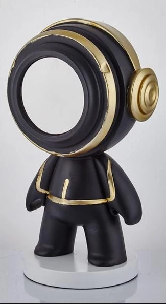 Lamedore Astronaut Black Gold Big Decor 25x18x40 Cm ürün görseli