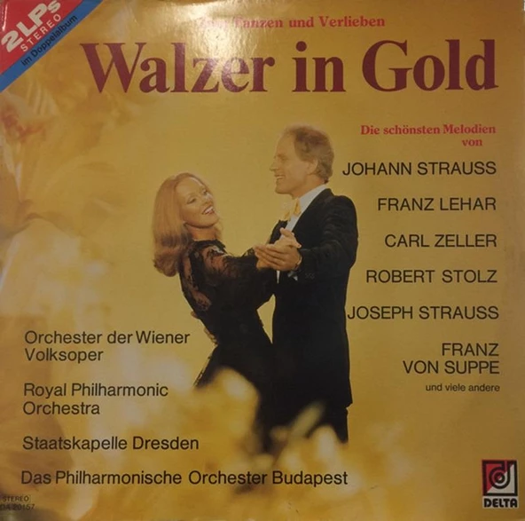 Die Schönsten Melodien The Budapest Philharmonic Orchestra – Walzer In Gold Klasik 2x lP Vinly plak  alithestereo