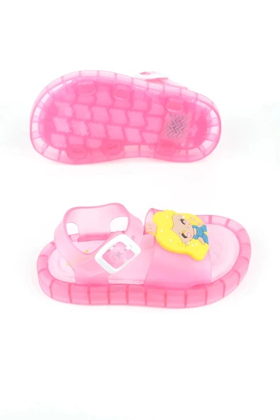 Gezer Kız Çoçuk Yazlık Işıklı Şeffaf Sandalet Pembe - 2