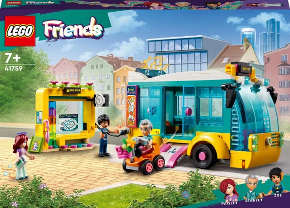 LEGO® Friends Heartlake City Otobüsü 41759-7 Yaş ve Üzeri Çocuklar için İnşa Edilebilen Otobüs, Otobüs Durağı ve 3 Karak - 2