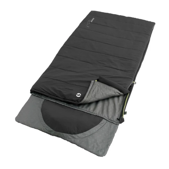 Outwell Contour Black Yazlık ve Kışlık Taraflı -13°C 1500gr Geniş Uyku Tulumu Siyah - 1