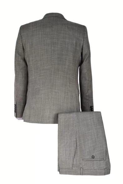 Erkek Hasır Silim Fit Takım Elbise BGL-ST03495 - Resim 6