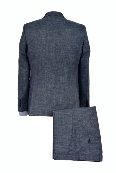Erkek Hasır Silim Fit Takım Elbise BGL-ST03495 - Resim 7