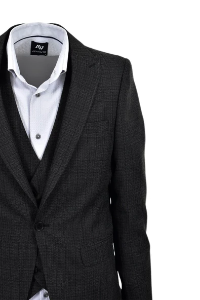 Erkek Hasır Silim Fit Takım Elbise BGL-ST03496 - Resim 5