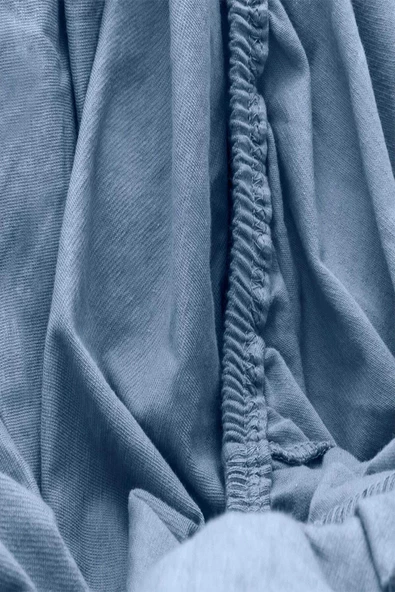 160 x 200 Cm Düz Pamuklu Çift Kişilik Lastikli Fitted Penye Çarşaf - 5