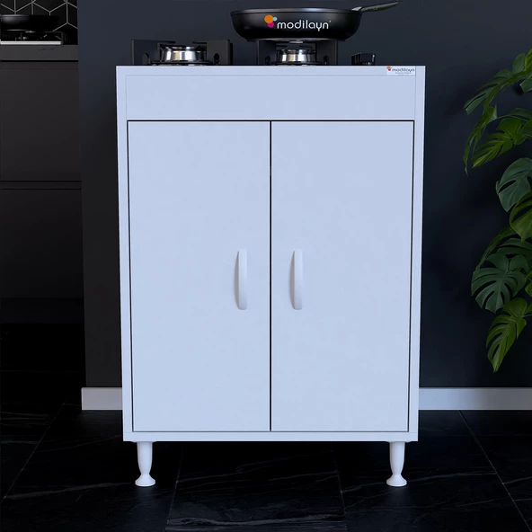 Modilayn ELİT 59,6 x 85 x 56 cm Gömme Ocak Ve Tüp Bölmeli Mutfak Dolabı - 3